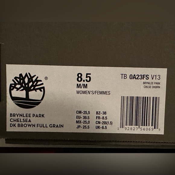 NIB TIMBERLAND Brynlee park Chelsea boot size 8.5 dark brown - Picture 2 of 4